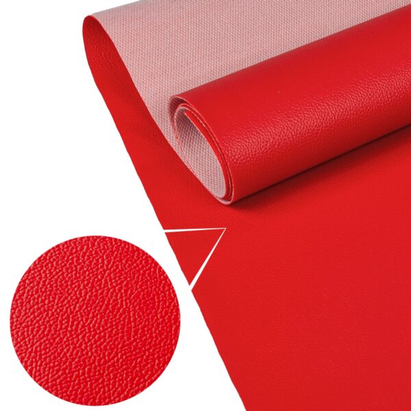 Kunstleder Meterware Leder Stoff Lederimitat 140cm Breit Feuerrot – 100x140cm