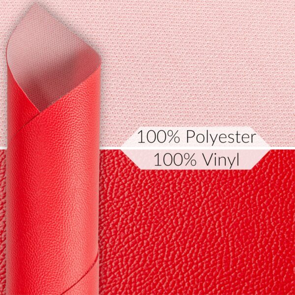 Kunstleder Meterware Leder Stoff Lederimitat 140cm Breit Feuerrot – 100x140cm
