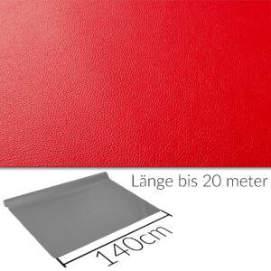 Kunstleder Meterware Leder Stoff Lederimitat 140cm Breit Feuerrot