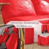 Kunstleder Meterware Leder Stoff Lederimitat 140cm Breit Feuerrot
