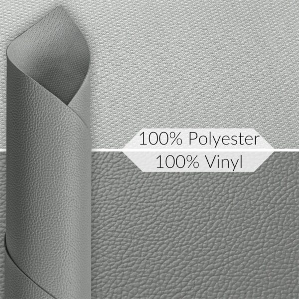 Kunstleder Meterware Leder Stoff Lederimitat 140cm Breit Dunkelgrau – 100x140cm