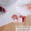 Tischschoner Molton Tischdeckenunterlage Tischpolster Weiß Karo Muster 2mm Gummierte Rückseite Meterware 20m – 100x138cm