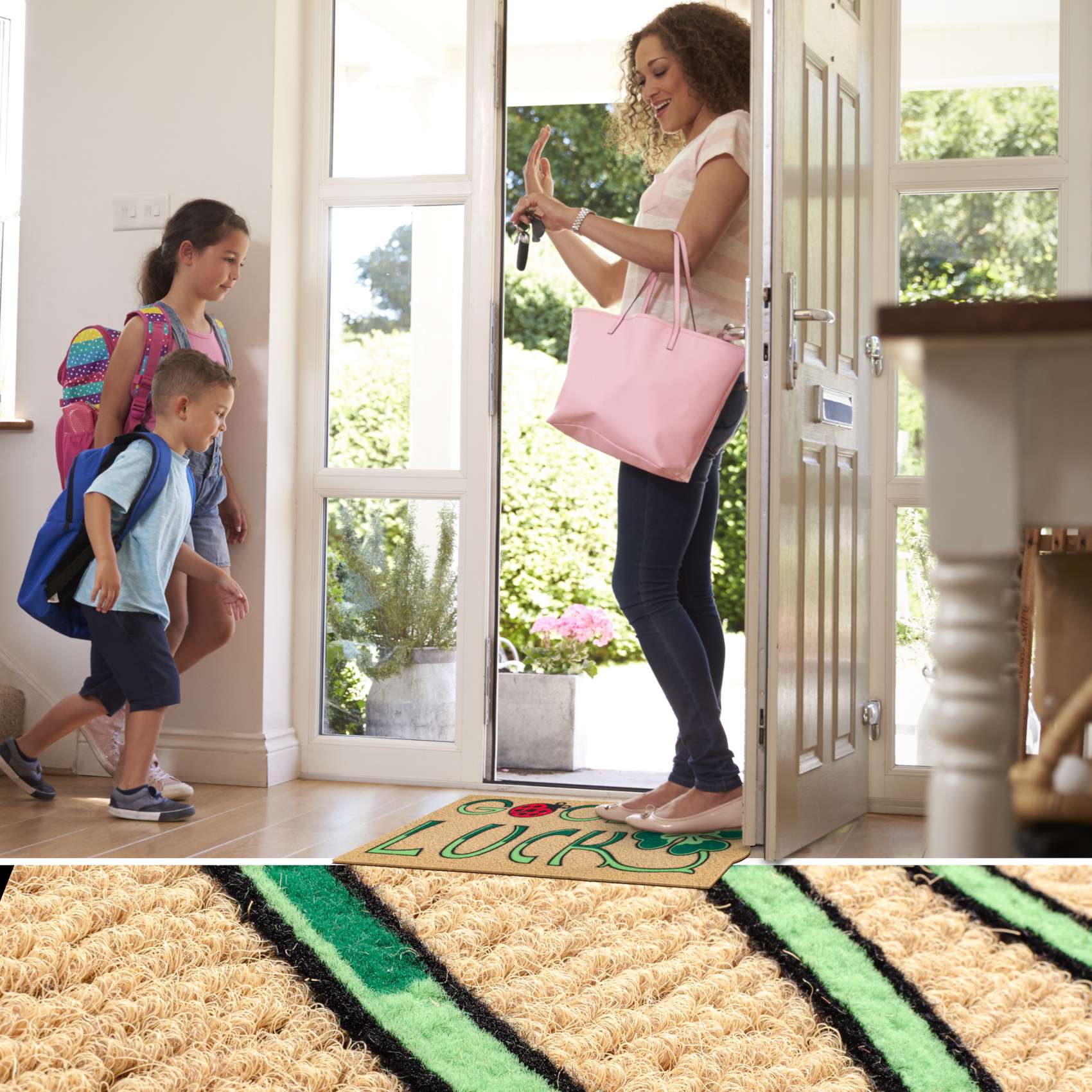 EF21725_20 Fußmatte Schmutzfangmatte Fußabtreter Sauberlaufmatte Kokarda 40x70cm – Good Luck 40x70cm