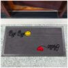 Fußmatte Schmutzfänger rutschfeste Bodenmatte Teppich waschbar Anthrazit Chic – Hello Bye Bye 40x70cm