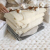 Kuscheldecke Tagesdecke Baumwolle Dralon Decke Premium Wohndecke Uni
