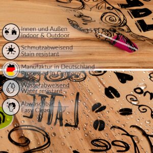 Transparente Tischdecke Vinyl Tischfolie Folie Tischschutzfolie 0,25mm mit Muster Coffee