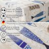 GTGANNA-02_40-2 Stoff Tischdecke abwaschbar Tischwäsche Textil Tischtuch Baumwolle Polyester Maritim Outdoor Tischdecke Gartentischdecke – 100x140cm, Schnittkante