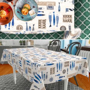 Stoff Tischdecke abwaschbar Tischwäsche Textil Tischtuch Baumwolle Polyester Maritim Outdoor Tischdecke Gartentischdecke