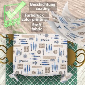 Stoff Tischdecke abwaschbar Tischwäsche Textil Tischtuch Baumwolle Polyester Maritim Outdoor Tischdecke Gartentischdecke