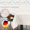 Stoff Tischdecke abwaschbar Tischwäsche Textil Tischtuch Baumwolle Polyester Mimi Outdoor Tischdecke Gartentischdecke – 90x130cm, Schnittkante