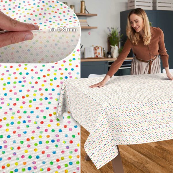 Stoff Tischdecke abwaschbar Tischwäsche Textil Tischtuch Baumwolle Polyester Mimi Outdoor Tischdecke Gartentischdecke – 90x130cm, Schnittkante