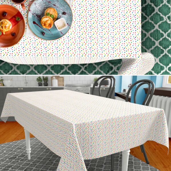 Stoff Tischdecke abwaschbar Tischwäsche Textil Tischtuch Baumwolle Polyester Mimi Outdoor Tischdecke Gartentischdecke – 90x130cm, Schnittkante