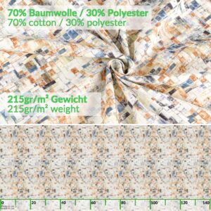 Stoff Tischdecke abwaschbar Tischwäsche Textil Tischtuch Baumwolle Polyester Holzmosaik Outdoor Tischdecke Gartentischdecke
