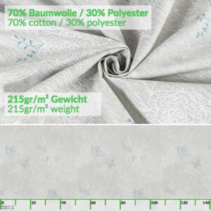 Stoff Tischdecke abwaschbar Tischwäsche Textil Tischtuch Baumwolle Polyester Japondi Grau Outdoor Tischdecke Gartentischdecke