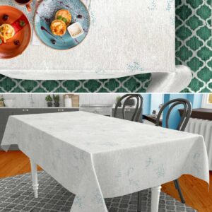 Stoff Tischdecke abwaschbar Tischwäsche Textil Tischtuch Baumwolle Polyester Japondi Grau Outdoor Tischdecke Gartentischdecke