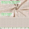 Stoff Tischdecke abwaschbar Tischwäsche Textil Tischtuch Baumwolle Polyester Violen Beige Outdoor Tischdecke Gartentischdecke – 90x130cm, Schnittkante