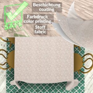 Stoff Tischdecke abwaschbar Tischwäsche Textil Tischtuch Baumwolle Polyester Violen Beige Outdoor Tischdecke Gartentischdecke