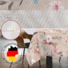 Stoff Tischdecke abwaschbar Tischwäsche Textil Tischtuch Baumwolle Polyester Kalibri Outdoor Tischdecke Gartentischdecke – 90x130cm, Schnittkante