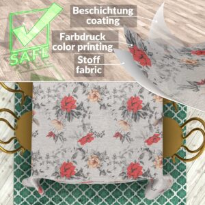 Stoff Tischdecke abwaschbar Tischwäsche Textil Tischtuch Baumwolle Polyester Flora Outdoor Tischdecke Gartentischdecke