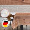 Stoff Tischdecke abwaschbar Tischwäsche Textil Tischtuch Baumwolle Polyester Holzoptik Outdoor Tischdecke Gartentischdecke – 90x130cm, Schnittkante