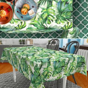 Stoff Tischdecke abwaschbar Tischwäsche Textil Tischtuch Baumwolle Polyester Palmen Outdoor Tischdecke Gartentischdecke
