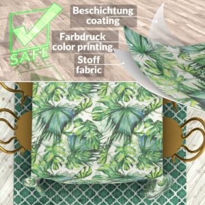 Stoff Tischdecke abwaschbar Tischwäsche Textil Tischtuch Baumwolle Polyester Palmen Outdoor Tischdecke Gartentischdecke