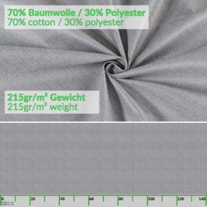 Stoff Tischdecke abwaschbar Tischwäsche Textil Tischtuch Baumwolle Polyester Dunkelgrau Outdoor Tischdecke Gartentischdecke