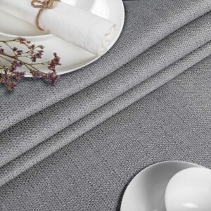 Stoff Tischdecke abwaschbar Tischwäsche Textil Tischtuch Baumwolle Polyester Dunkelgrau Outdoor Tischdecke Gartentischdecke