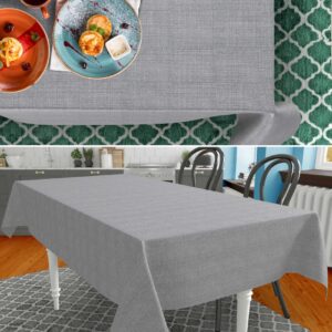 Stoff Tischdecke abwaschbar Tischwäsche Textil Tischtuch Baumwolle Polyester Dunkelgrau Outdoor Tischdecke Gartentischdecke