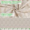 Stoff Tischdecke Tischwäsche Textil Tischtuch Baumwolle Polyester Jacquard Ornamente Meterware Premium Barock Beige Outdoor Tischdecke Gartentischdecke – 90x130cm, Schnittkante