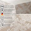 Stoff Tischdecke Tischwäsche Textil Tischtuch Baumwolle Polyester Jacquard Ornamente Meterware Premium Barock Beige Outdoor Tischdecke Gartentischdecke – 90x130cm, Schnittkante