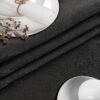 Stoff Tischdecke Tischwäsche Textil Tischtuch Baumwolle Polyester Jacquard Ornamente Meterware Premium Barock Schwarz Outdoor Tischdecke Gartentischdecke – 90x130cm, Schnittkante
