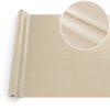 Wachstuchtischdecke abwaschbar Tischdecke Wachstuch Textileffekt Prägung Chic & Charme Beige Breite 140cm