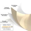 Wachstuchtischdecke abwaschbar Tischdecke Wachstuch Textileffekt Prägung Chic & Charme Beige Breite 140cm