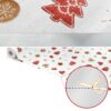 Weihnachtstischdecke Wachstuch abwaschbar Weihnachten Lebkuchen Schneeflocken Rot Weiß