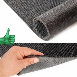 Flurläufer Fahrzeugteppich Schmutzfangmatte Sauberlaufmatte Läufer rutschfest STRIBET Breite 100cm Schwarz