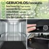 Gummimatte Gummiläufer Feinriefen Schwarz 3mm 100cm Breit auf TPE, Geruchslos – Bodenbelag, Bodenmatte