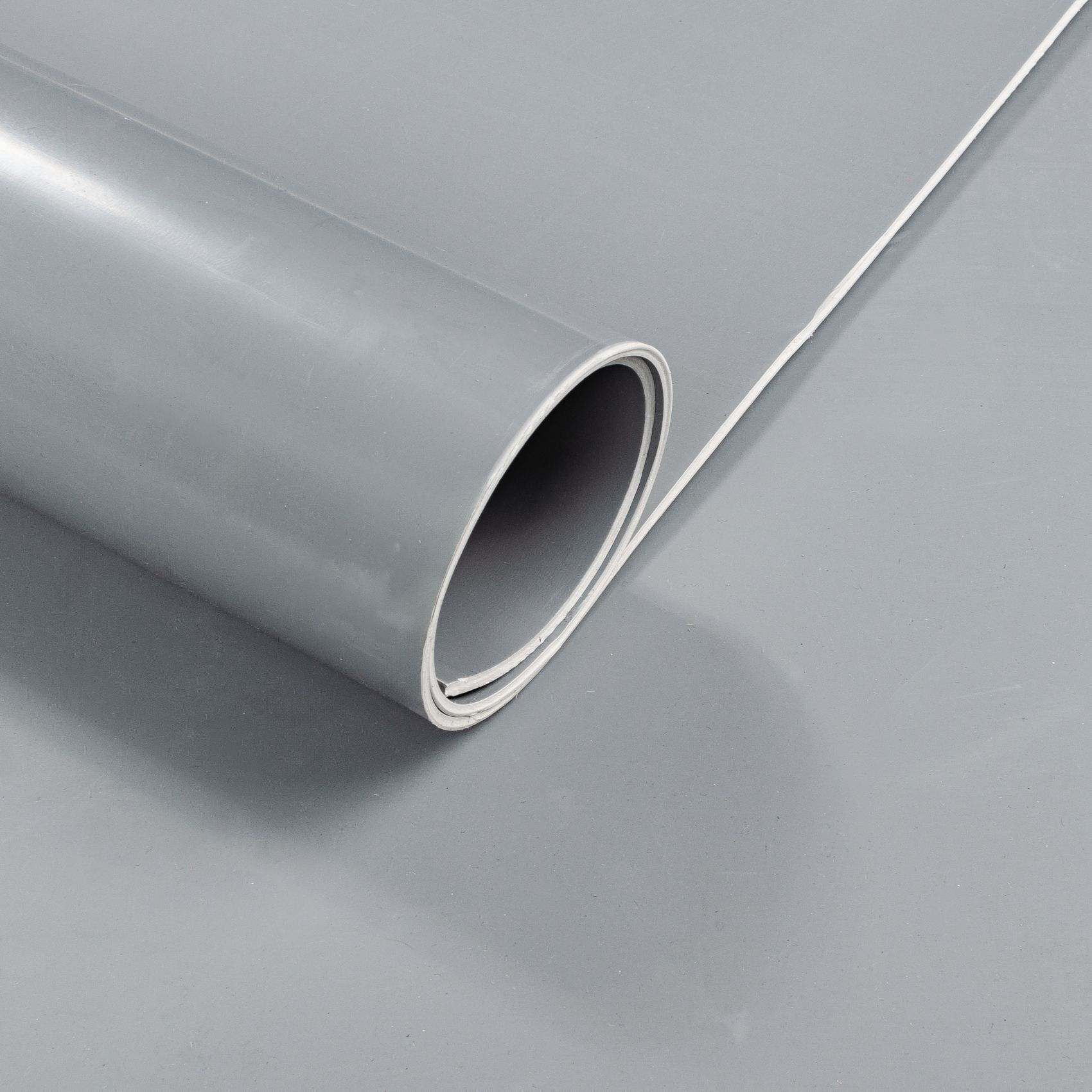 Gummimatte Gummiläufer Glatt 3mm Grau 100cm Breit auf TPE, Geruchslos – Bodenbelag, Bodenmatte – 100x100cm