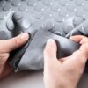Gummimatte Meterware TPE Noppen Bodenbelag Gummiläufer Geruchsarm Grau 3mm Stark 100 cm Breite – 50 x 100cm