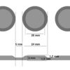 Gummimatte Meterware TPE Noppen Bodenbelag Gummiläufer Geruchsarm Grau 3mm Stark 100 cm Breite – 50 x 100cm