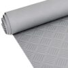 Gummimatte Meterware Gummi Bodenbelag Antirutsch Premium TPE Geruchsarm Riffelblechoptik Grau 3mm Stark 100 cm Breite – 50 x 100cm