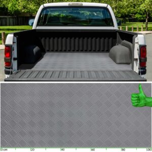 Gummimatte Meterware Gummi Bodenbelag Antirutsch Premium TPE Geruchsarm Riffelblechoptik Grau 3mm Stark 100 cm Breite