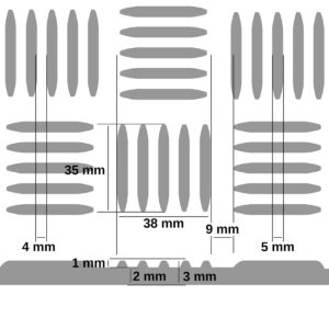 Gummiläufer Antirutsch Premium TPE Geruchsarm Bodenbelag Riffelblechoptik Schwarz 3mm Stark 100 cm Breite