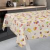 Wachstuch Tischdecke abwaschbar Wachstischdecke Meterware Rechteck Nachtisch Beige Outdoor Tischdecke Gartentischdecke – 90x130cm, Schnittkante
