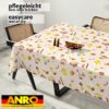 Wachstuch Tischdecke abwaschbar Wachstischdecke Meterware Rechteck Nachtisch Beige Outdoor Tischdecke Gartentischdecke – 90x130cm, Schnittkante
