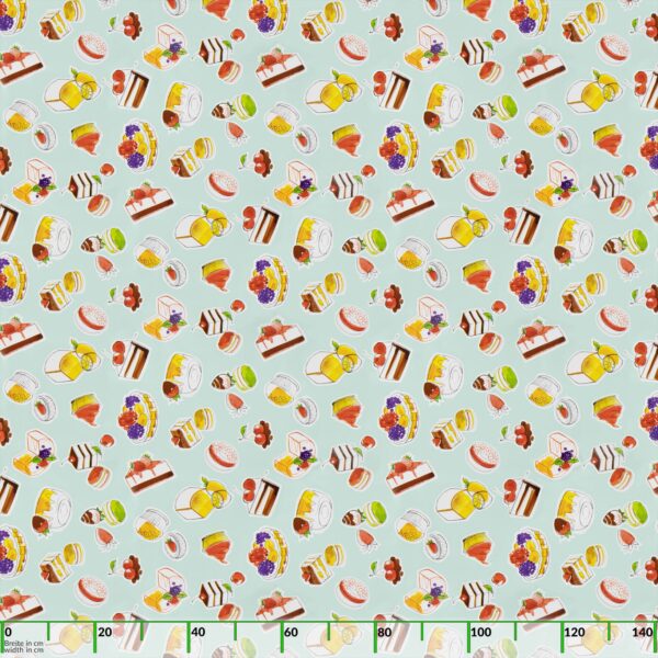 Wachstuch Tischdecke abwaschbar Wachstischdecke Meterware Nachtisch Mint Outdoor Tischdecke Gartentischdecke – 90x130cm, Schnittkante