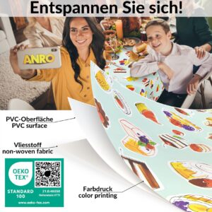 Wachstuch Tischdecke abwaschbar Wachstischdecke Meterware Nachtisch Mint Outdoor Tischdecke Gartentischdecke