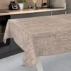 Wachstuchtischdecke Tischdecke abwaschbar Indoor Outdoor Gartentischdecke Falschuni Beige160cm Breite Meterware