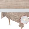 Wachstuchtischdecke Tischdecke abwaschbar Indoor Outdoor Gartentischdecke Falschuni Beige160cm Breite Meterware