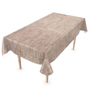 Wachstuchtischdecke Tischdecke abwaschbar Indoor Outdoor Gartentischdecke Falschuni Beige160cm Breite Meterware